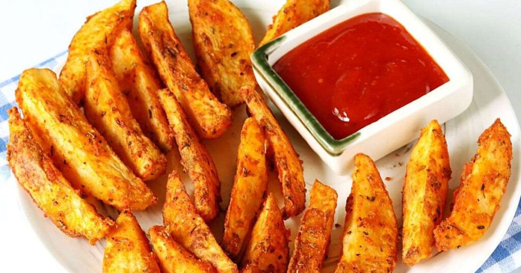 Dry Wok Potato Wedges